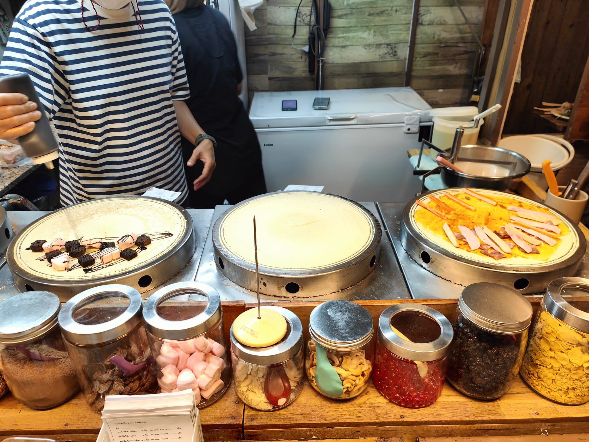Crêpe-Stand am Camping Ground